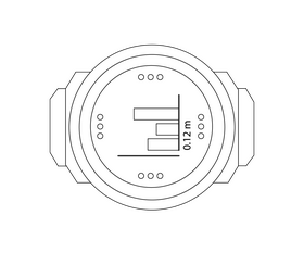 Stopwatch cartoon black and white clipart
