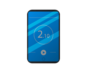 Stopwatch in smartphone clipart