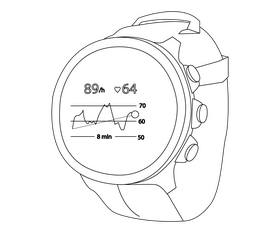 Health app on watch black and white clipart