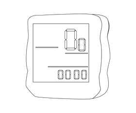 Stopwatch cartoon black and white clipart