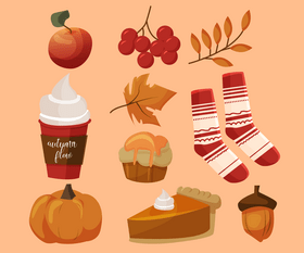 Autumn set vector