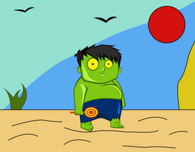 Baby hulk vector