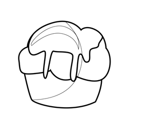Autumn muffin free black and white clipart