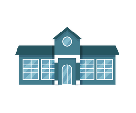 Blue building clipart