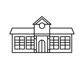 Building black and white clipart