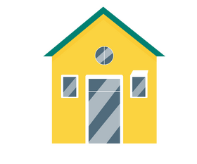 Yellow house clipart