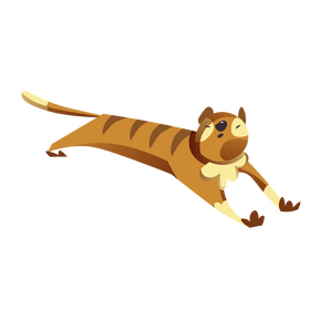 Meerkat animal running clipart