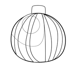 Cushaw squash free black and white clipart