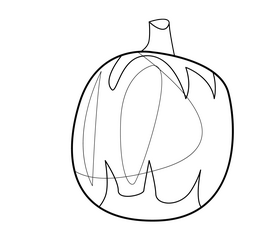 Free pumpkin black and white clipart