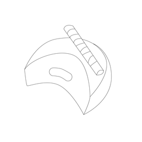 Biscuit bite black and white clipart