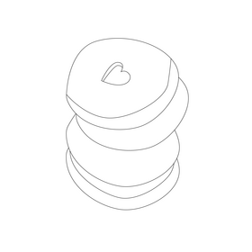 Biscuit chocolate black and white clipart