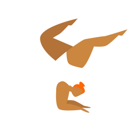Fat woman doing exercise clipart