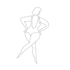 Woman, feminism black and white clipart