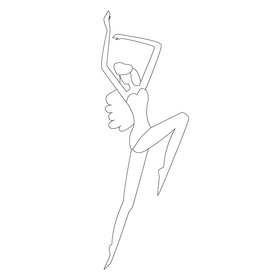 Feminism black and white clipart