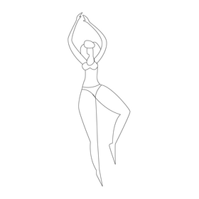 African American girl feminism black and white clipart