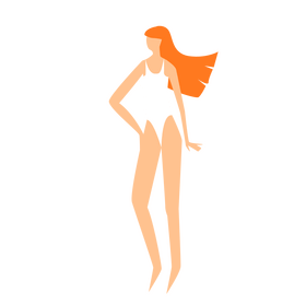 Redhead feminism clipart