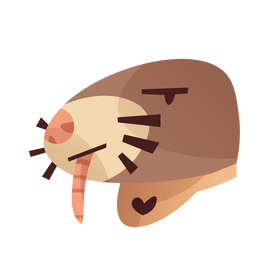 Cartoon mole eating clipart