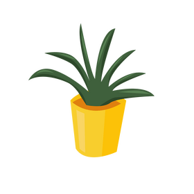 Plant in a basket drawing clipart