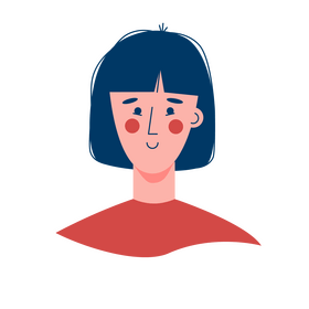 Cute girl portrait clipart