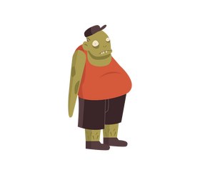 Fat zombie clipart