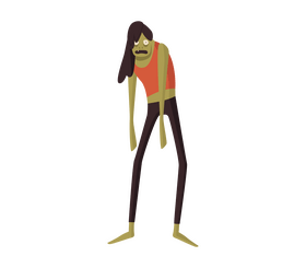 Free girl zombie clipart
