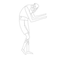 Halloween zombie black and white clipart