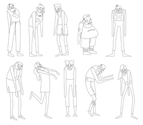 Zombie black and white vector free download