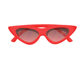 Red sunglasses cartoon clipart