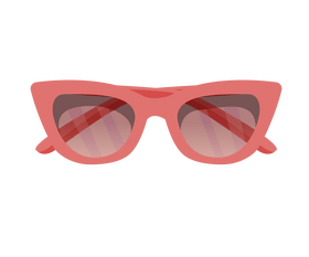 Red sunglasses cartoon clipart vector free download