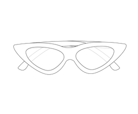 Free sunglasses black and white clipart