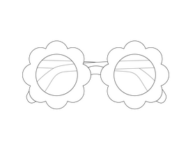Free sunglasses for girls black and white clipart