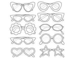Shades black and white vector free download