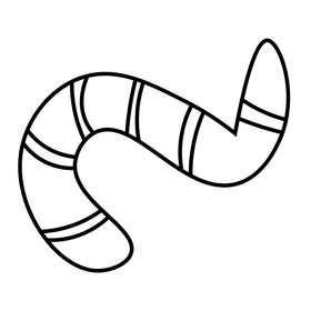 Mole worm black and white clipart