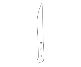Free knife black and white clipart