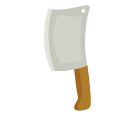Meat chopping knife clipart