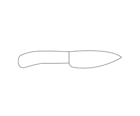 Knife cartoon black and white clipart