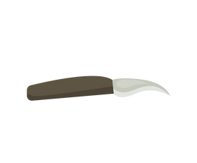 Curved blade knife clipart