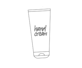 Manicure cream drawing black and white clipart