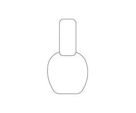 Green nail polish black and white clipart