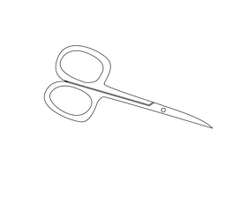 Scissors cartoon black and white clipart