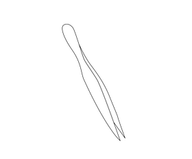 Tweezers drawing black and white clipart