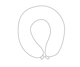 Cartoon sausage black and white clipart