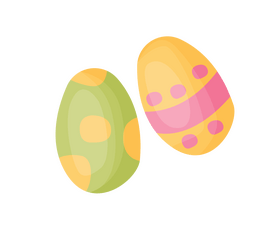 Easter eggs cartoon clipart