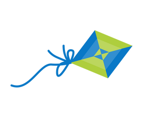 Cartoon kite drawing clipart