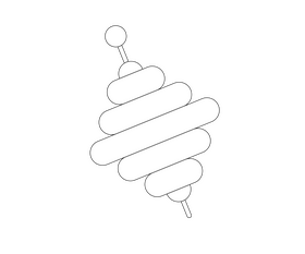 Yule toy black and white clipart