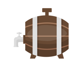 Wine barrel cartoon clipart