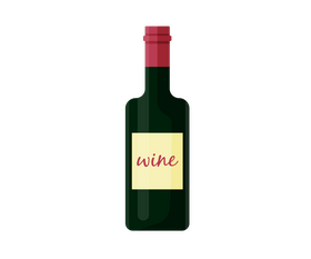 Wine bottle cartoon clipart