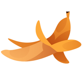 Monkey peeled banana clipart