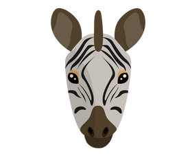 Cartoon zebra head clipart