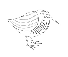 Free finch cartoon bird black and white clipart